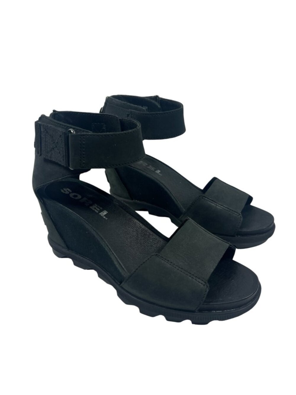 Sorel Sandals Womens 7 Joanie Ii Wedge Heels Leather Strappy Open Toe Summer
